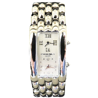 Montre Chaumet "Khesis"Double fuseau de Dame Acier Quartz de 2000.