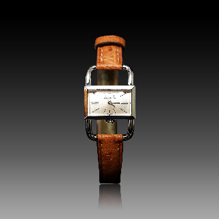 Montre Jaeger LeCoultre Dame "Etrier" Acier Vers 1960 Mécanique