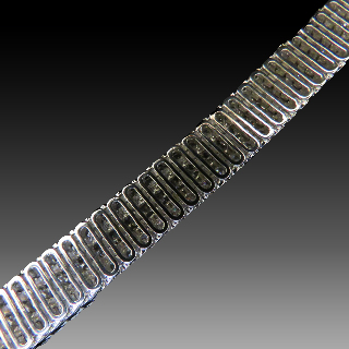 Bracelet souple en or gris 14 carats avec 15,0 Cts de Diamants G-VS.