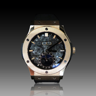 Montre Hublot Aerofusion Moonphase Or Rose 18k automatique.  