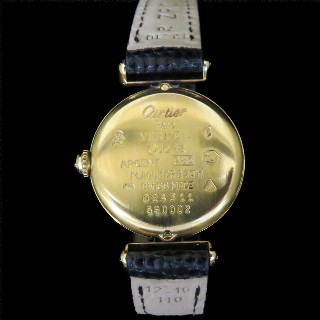 Montre Cartier Dame "Must Ronde" Vermeil Vers 1990. Quartz