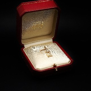 Pendentif Cartier Charms Double C Or jaune 18k Diamants de 1999.
