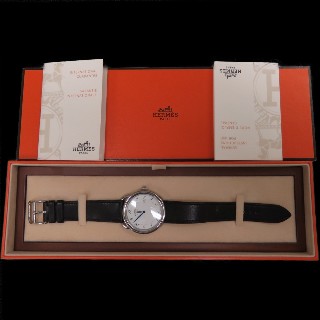 Montre Hermes Arceau GM Acier quartz de 2013. Full set. 38 mm