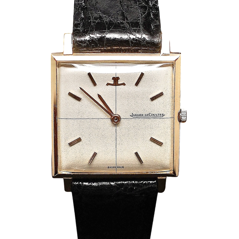 Montre Jaeger LeCoultre Vintage Carrée Or 18k mécanique Vers 1960.