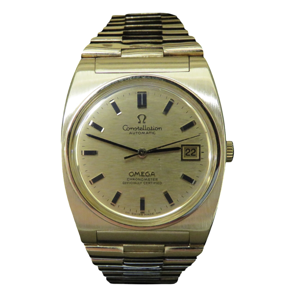 Montre Omega Constellation  Automatique en Or Jaune 18k de 1972.  