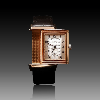 Montre Jaeger LeCoultre Reverso 986 Duodate Or rose 18k Mécanique de 2012.