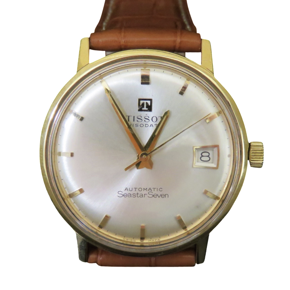 Montre Tissot Visiodate Vintage Homme en Or 18k automatique Vers 1960