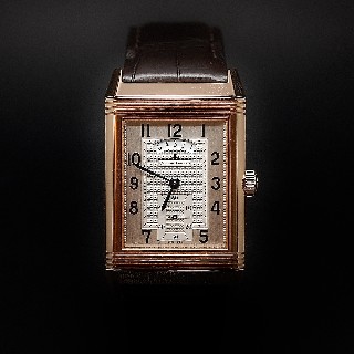 Montre Jaeger LeCoultre Reverso 986 Duodate Or rose 18k Mécanique de 2012.