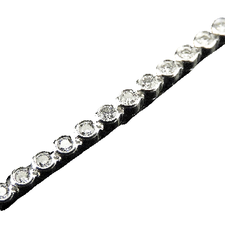 Bracelet Cartier "C" ligne Diamants brillants 1,63 Cts Or gris 18k de 2014