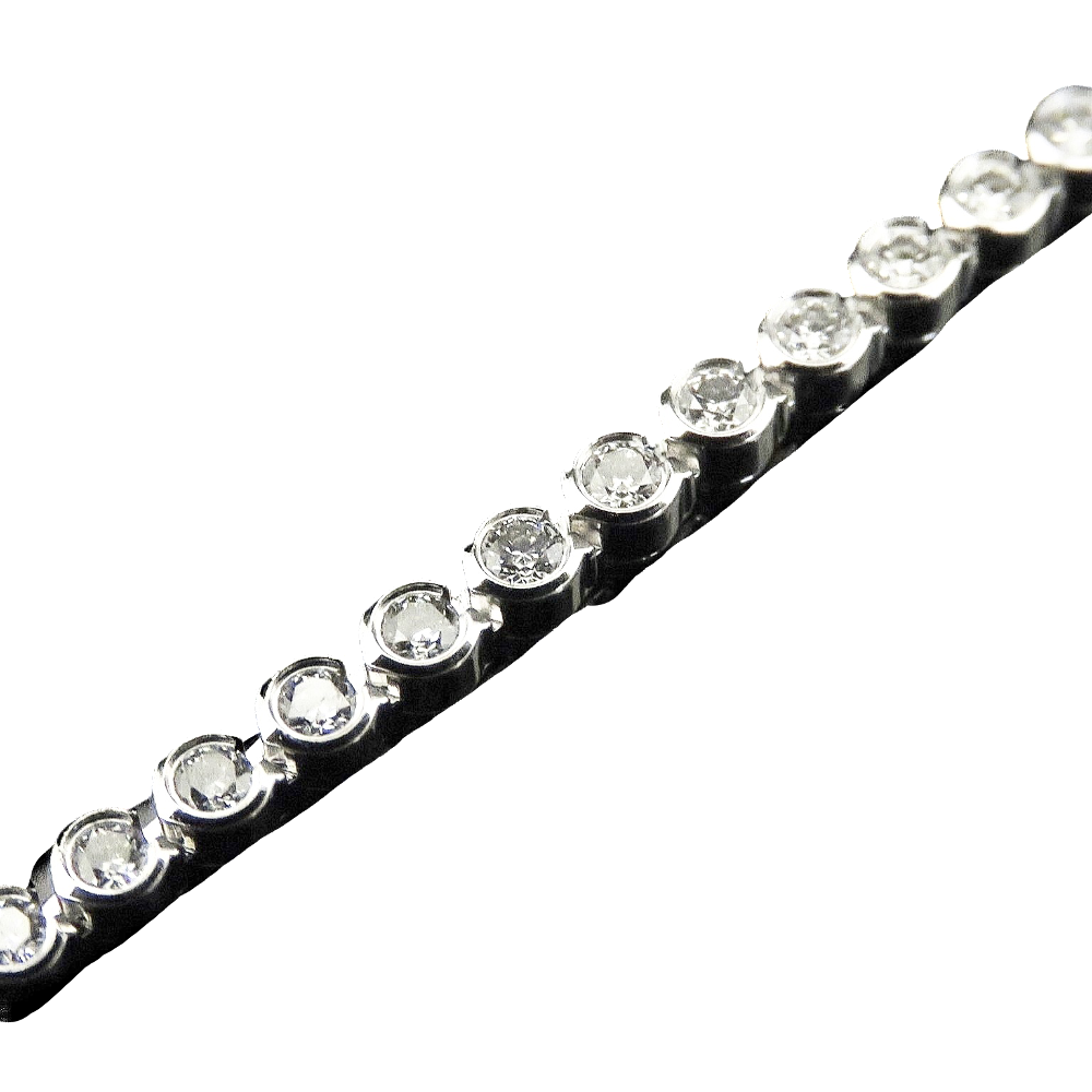 Bracelet Cartier "C" ligne Diamants brillants 1,63 Cts Or gris 18k de 2014
