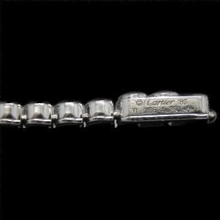 Bracelet Cartier "C" ligne Diamants brillants 1,63 Cts Or gris 18k.18 cm de 2014
