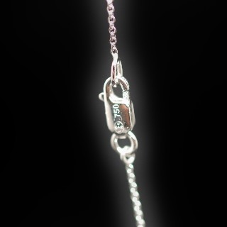 Collier Pendentif avec Diamant de 0.46 Cts F-VS1 +  0.08 Cts Or 18 Cts. 