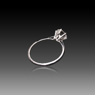 Solitaire Diamant brillant 1.66 Cts F-VS2 en Or gris 18 Cts  