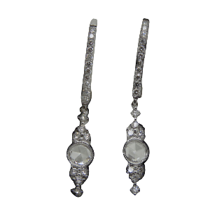 Boucles d'oreilles Stone Paris "Himalaya" en Or gris 18 Cts  avec diamants de 2016 .