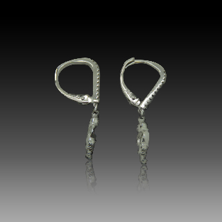 Boucles d'oreilles Stone Paris "Himalaya" en Or gris 18 Cts  avec diamants de 2016 .