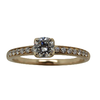 Solitaire Fred "Delphine", Diamant 0,33 Cts E-VVS2 (GIA)  de 2016. Taille 53.