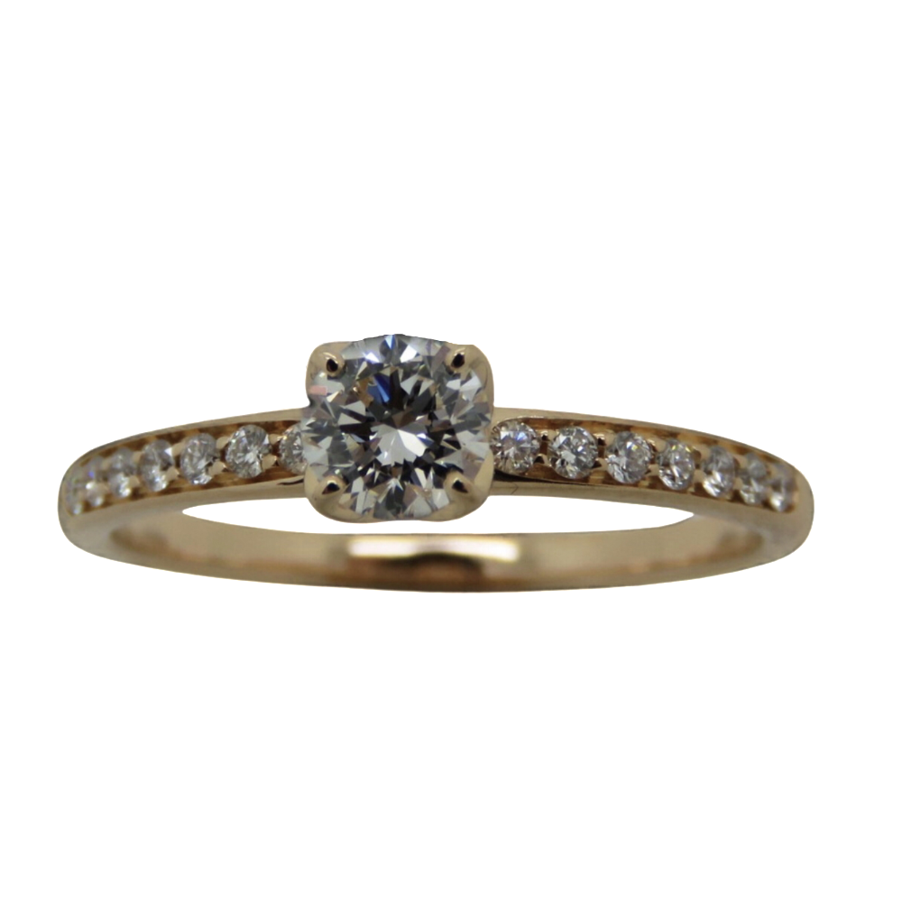 Solitaire Fred "Delphine", Diamant 0,33 Cts E-VVS2 (GIA)  de 2016. Taille 53.