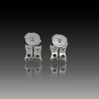 Boucles d'oreilles Diamants 0.80 Cts G-VS en Or Gris 18k