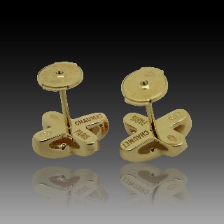 Boucles Oreilles  Chaumet "Jeu de Liens " or jaune 18k diamants vde 2009