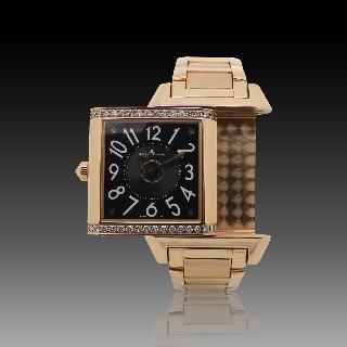 Montre Jaeger LeCoultre Reverso Squadra Lady Duetto Or rose 18k automatique de 2015