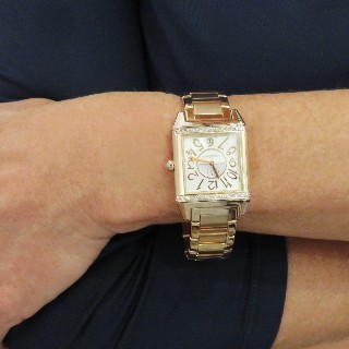 Montre Jaeger LeCoultre Reverso Squadra Lady Duetto Or rose 18k automatique de 2015