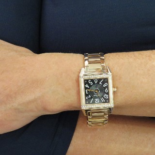 Montre Jaeger LeCoultre Reverso Squadra Lady Duetto Or rose 18k automatique de 2015