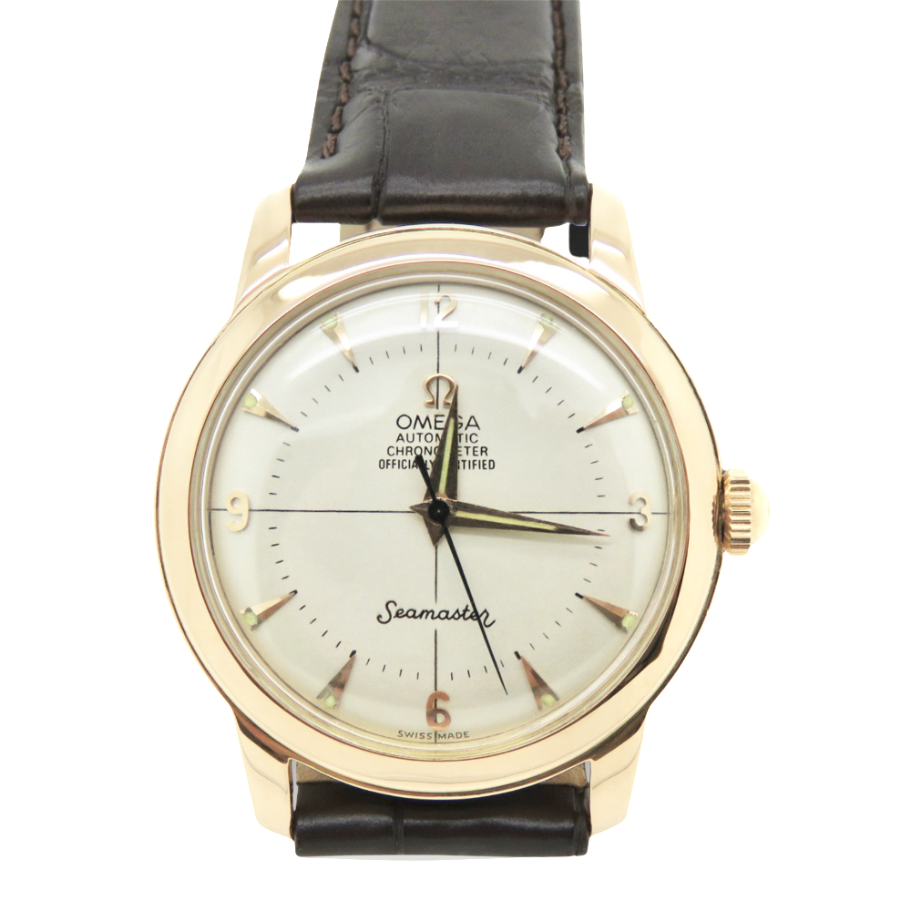  Montre Omega Seamaster Or rose 18K de 1953. 34 mm. Automatique.