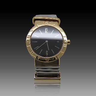 Montre Bulgari BB 33 Or et acier Tubogaz Extensible Quartz Vers 1990