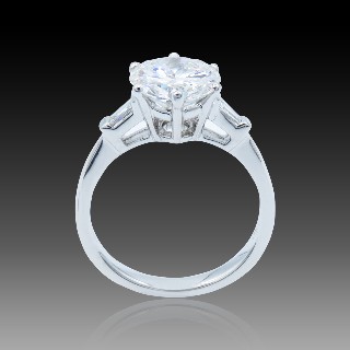 Solitaire en or 18k Diamant brillant de 2.06 Cts E-SI1