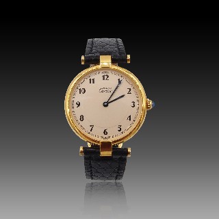 Montre Cartier Homme "Must Ronde" Vermeil Vers 1990. Quartz