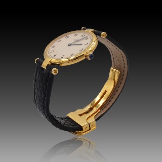 Montre Cartier Homme "Must Ronde" Vermeil Vers 1990. Quartz