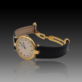 Montre Cartier Homme "Must Ronde" Vermeil Vers 1990. Quartz