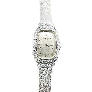 Montre dame Vacheron Constantin avec diamants et or blanc 18k  Mécanique