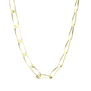 Collier Cartier "Maille cheval" Or jaune 18k massif Vers 1975. Poids: 85,80 Gr.