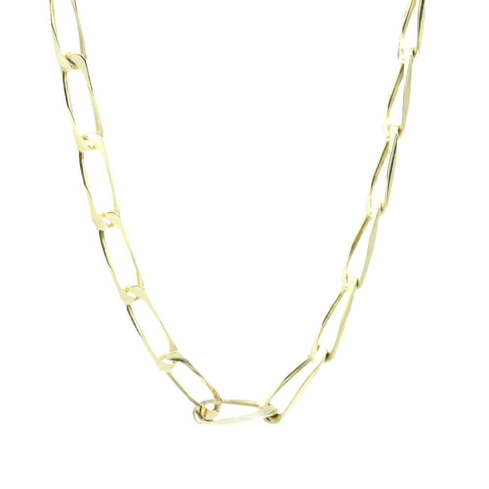 Collier Cartier "Maille cheval" Or jaune 18k massif Vers 1975. Poids: 85,80 Gr.