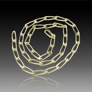 Collier Cartier "Maille cheval" Or jaune 18k massif Vers 1975. Poids: 85,80 Gr.