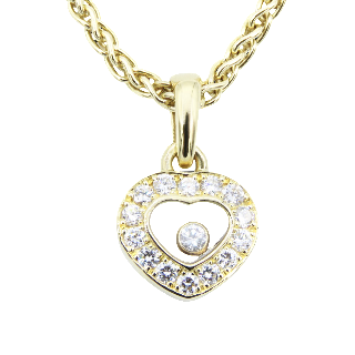 Chaine Pendentif Chopard Happy Diamonds Or jaune 18k Diamants vers 2003