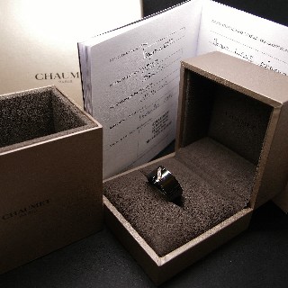 Bague Chaumet "Lien" en céramique noire or rose 18k diamants. taille 56