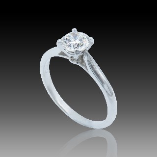 Solitaire Cartier Platine, Diamant 0,70 ct H-VS1 (GIA)  Vers 2009. Taille 53.