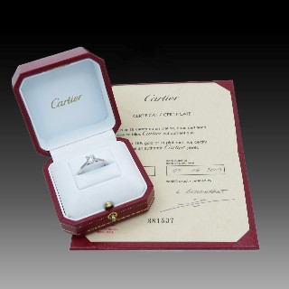 Solitaire Cartier Platine, Diamant 0,70 ct H-VS1 (GIA)  Vers 2009. Taille 53.