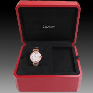 Montre Cartier Ballon Bleu GM Or rose 18K massif Diamants vers 2013 Automatique