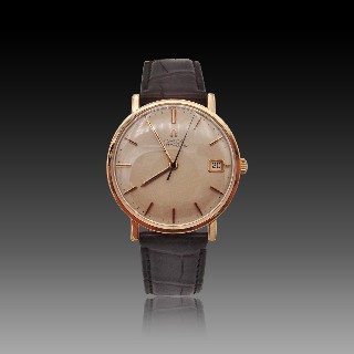 Montre Omega Vintage Automatique en Or rose 18k de 1964. 32-33 mm.