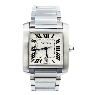 Montre Cartier Tank Française Or et Acier Homme de 2000. Full Set