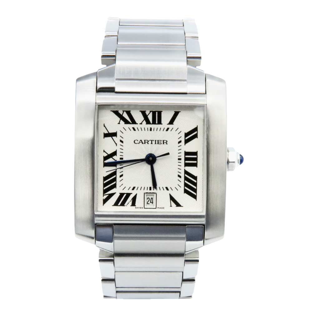 Montre Cartier Tank Française Or et Acier Homme de 2000. Full Set