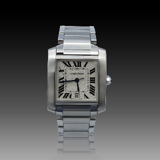 Montre Cartier Tank Française Or et Acier Homme de 2000. Automatique.