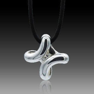 Collier Pendentif Hermes en  Argent "Lima".