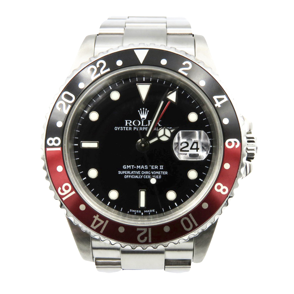  Montre Rolex Gmt Master II  Acier Ref : 16710 de 2001.  Boite et Papiers