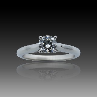 Solitaire Cartier Platine, Diamant 0,50 ct G-VVS2 (GIA)  DE 2016. Taille 49.