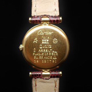 Montre Cartier Dame "Ellipse" Or Jaune et Gris 18k Vers 1980 Mécanique  