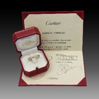  Alliance Cartier Or 18k Massif Trinity Rigide Homme Taille 65 . 